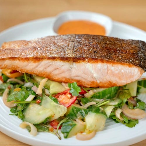 Sweet Chili Coconut Salmon.