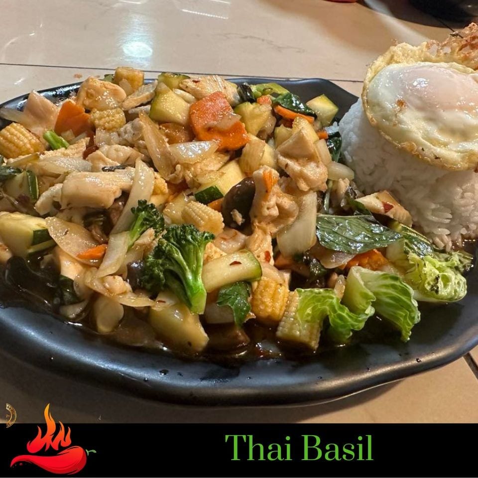 Stir Fried Thai Basil.