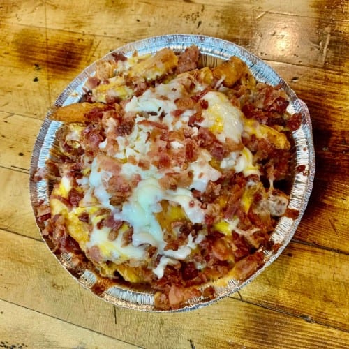 Loaded Bacon Cheese Fries.