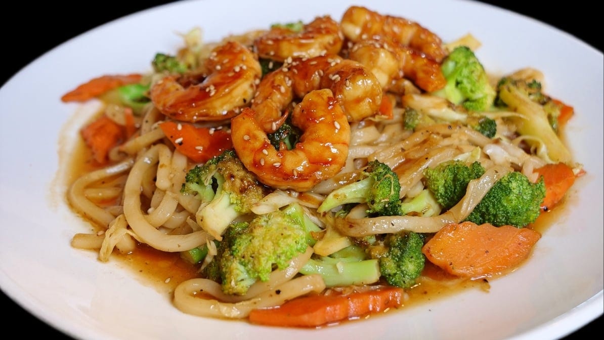 Shrimp Yaki Udon Noodle Special.