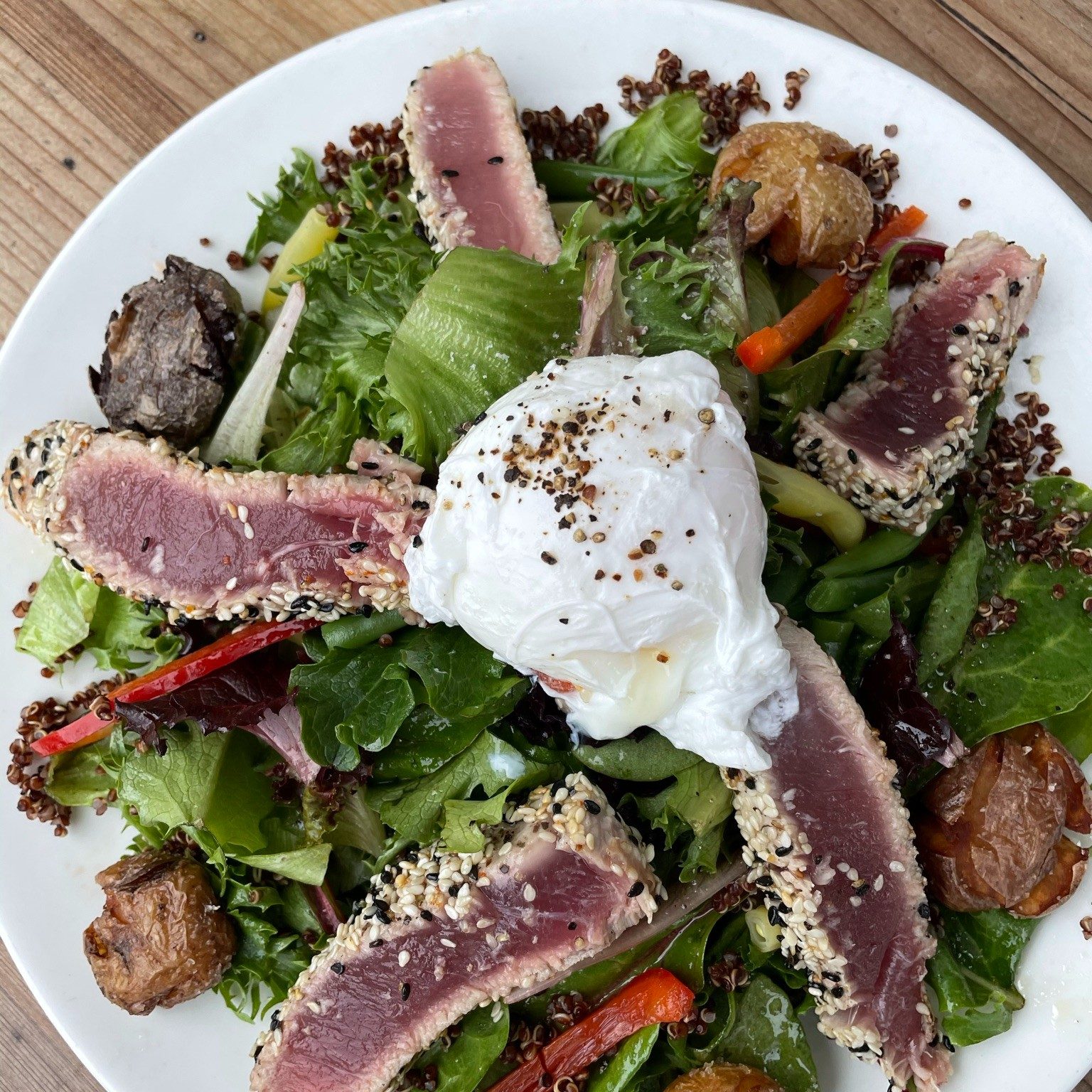 Niçoise with Seared Sesame Seed Tuna.