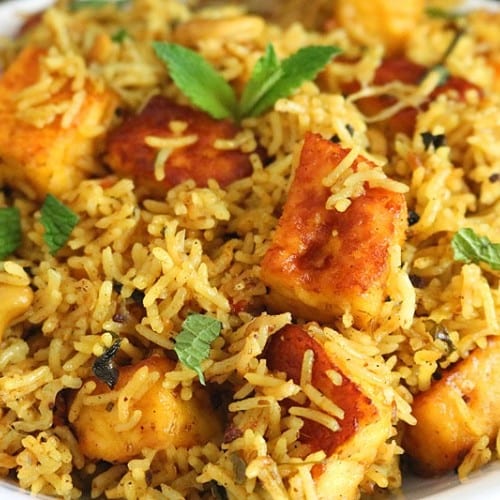 102. Paneer Biryani.