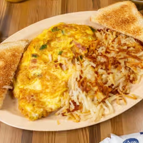 Ham & Cheese Omelettes.