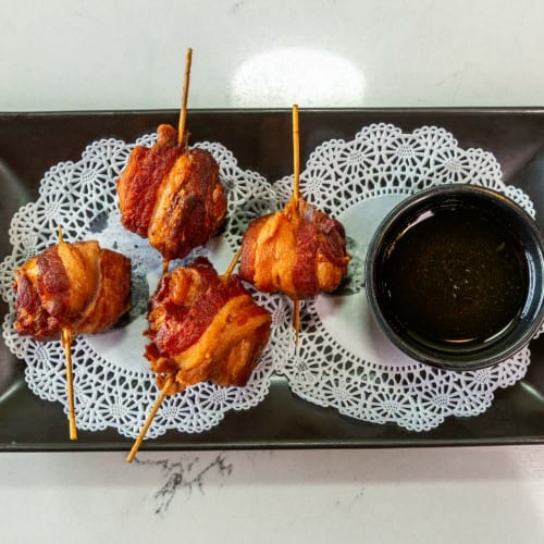 Bacon Wrapped Scallops.