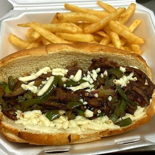 Chicken Steak Sandwich, Fries and Drink