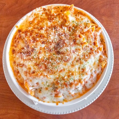 Baked Ziti Bolognese.