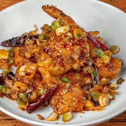 Chef's Signature Crispy Shrimp w/ Steamed Rice.