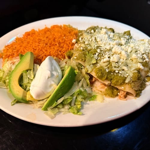 Enchiladas Verdes.