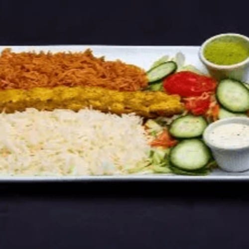 Veggie Kabob Platter.