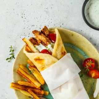 Chicken Souvlaki on Pita