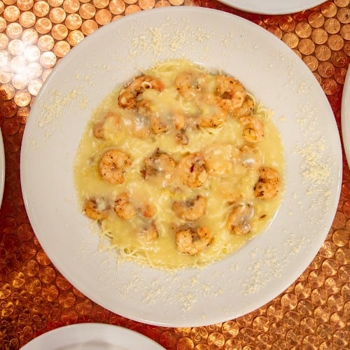 Large Gulf Shrimp Alfredo.