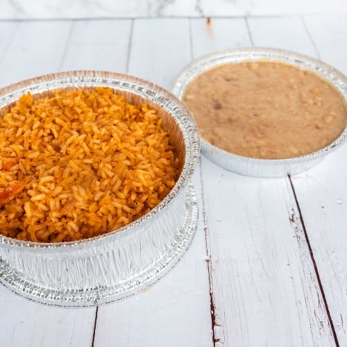 Nacho size Rice Or Refried Beans.