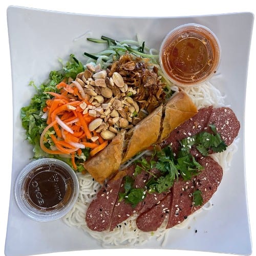 Vietnamese Pork Sausage & Egg Roll.