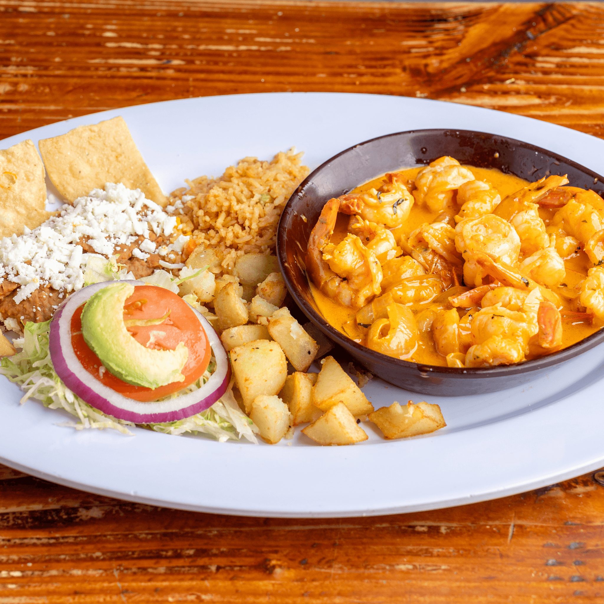 Camarones al Chipotle.