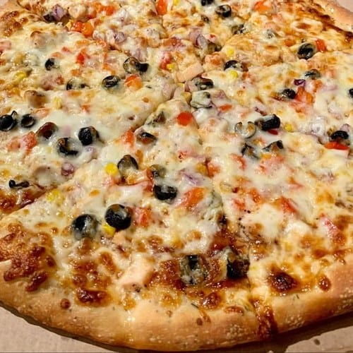 12" BBQ Chicken Pizza.