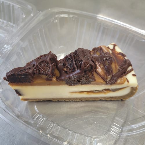 Caramel Brownie Cheesecake.