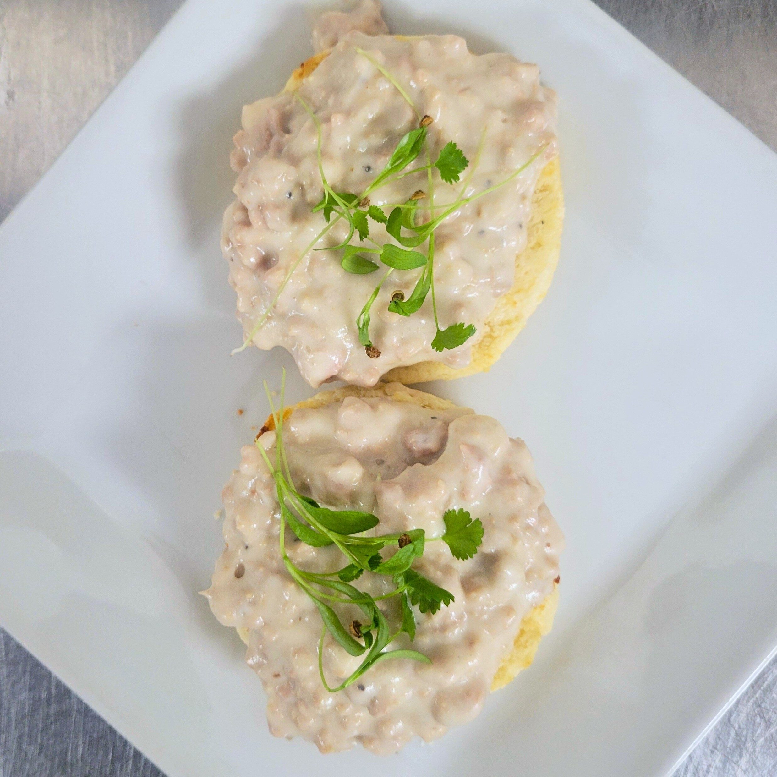 Side Biscuit And Gravy.