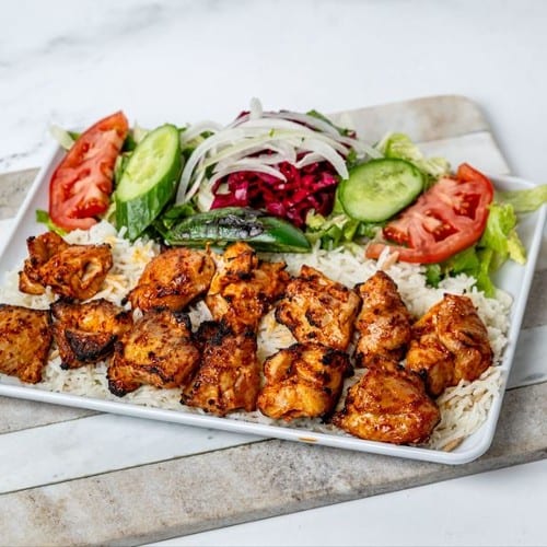 Double Chicken Shish Plate.