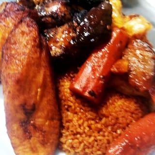 Jollof Rice with Jerk Chicken