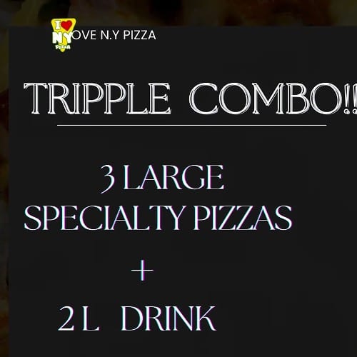 Triple Deal (3 Larges & 2 Litter Drink).