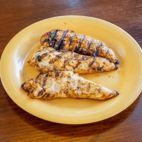 4 Pieces Fire Grilled Chicken Tenders.