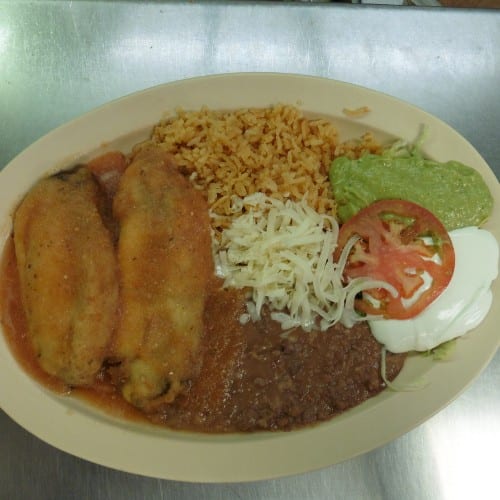 Two Chile Relleno Plate.