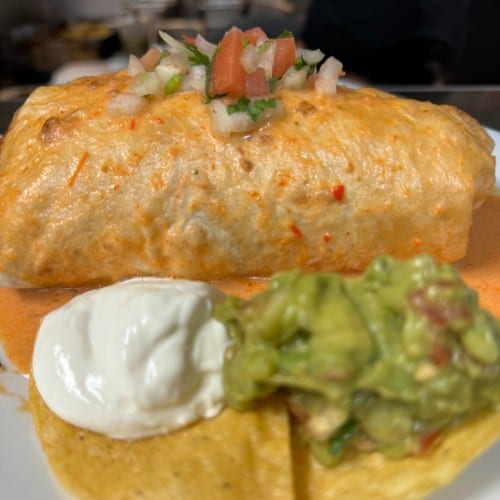 Shrimp Burrito Mojado Dinner.