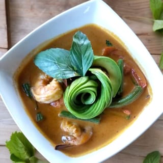 Panang Shrimp Avocado Curry