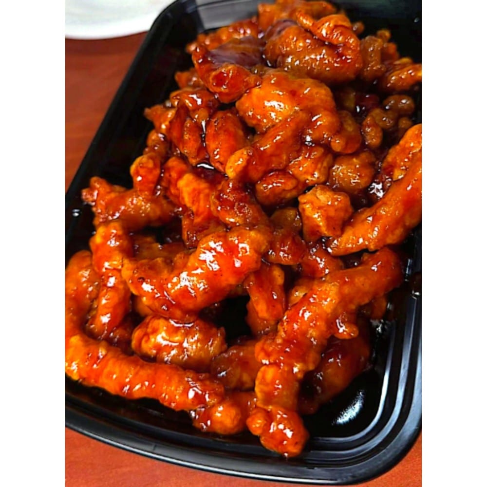 (LS) L17. General Tso's or Orange Chicken (hot & spicy).