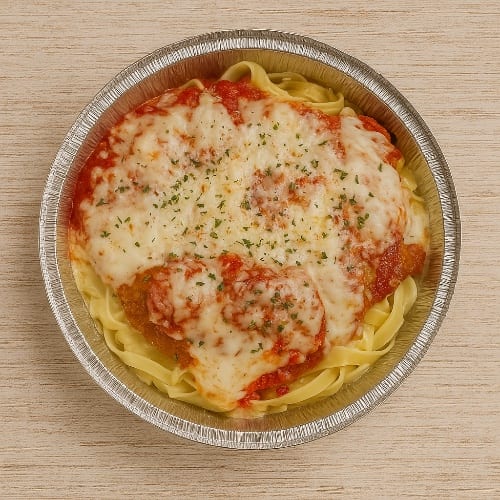 Spaghetti Veal Parmesan.