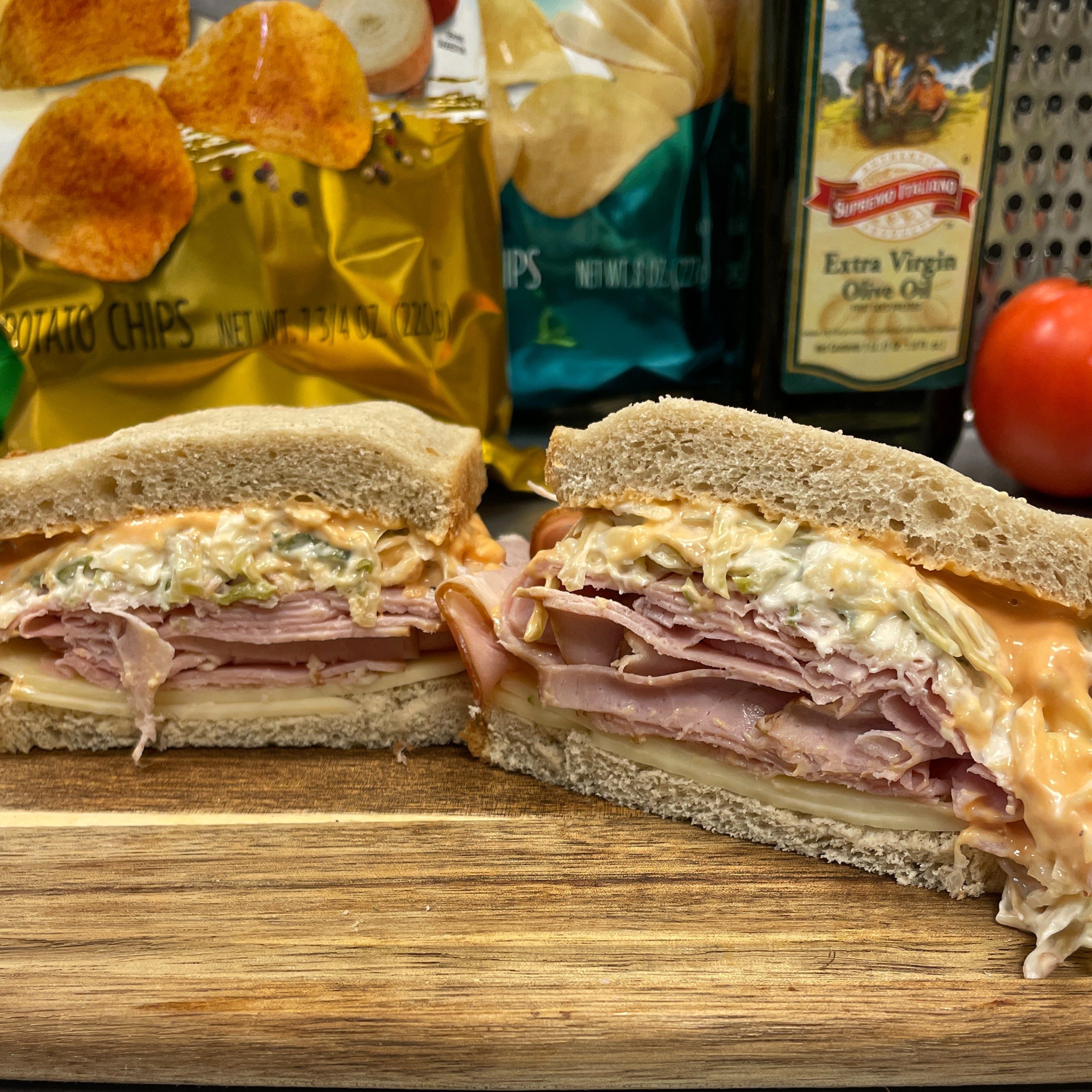 Virginia Ham & Swiss Sloppy Joe.