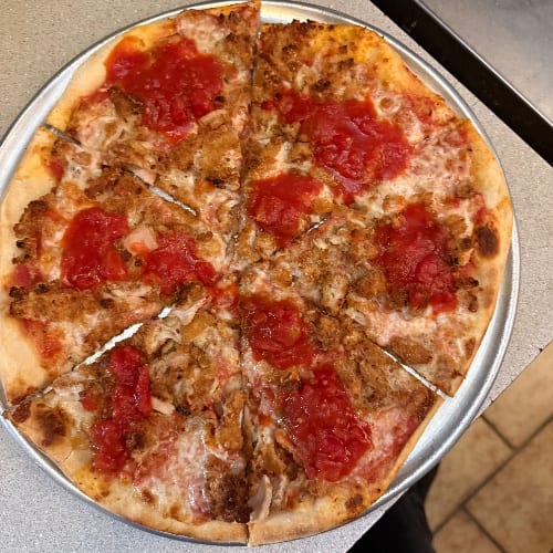 Chicken Parmigiana Pizza.