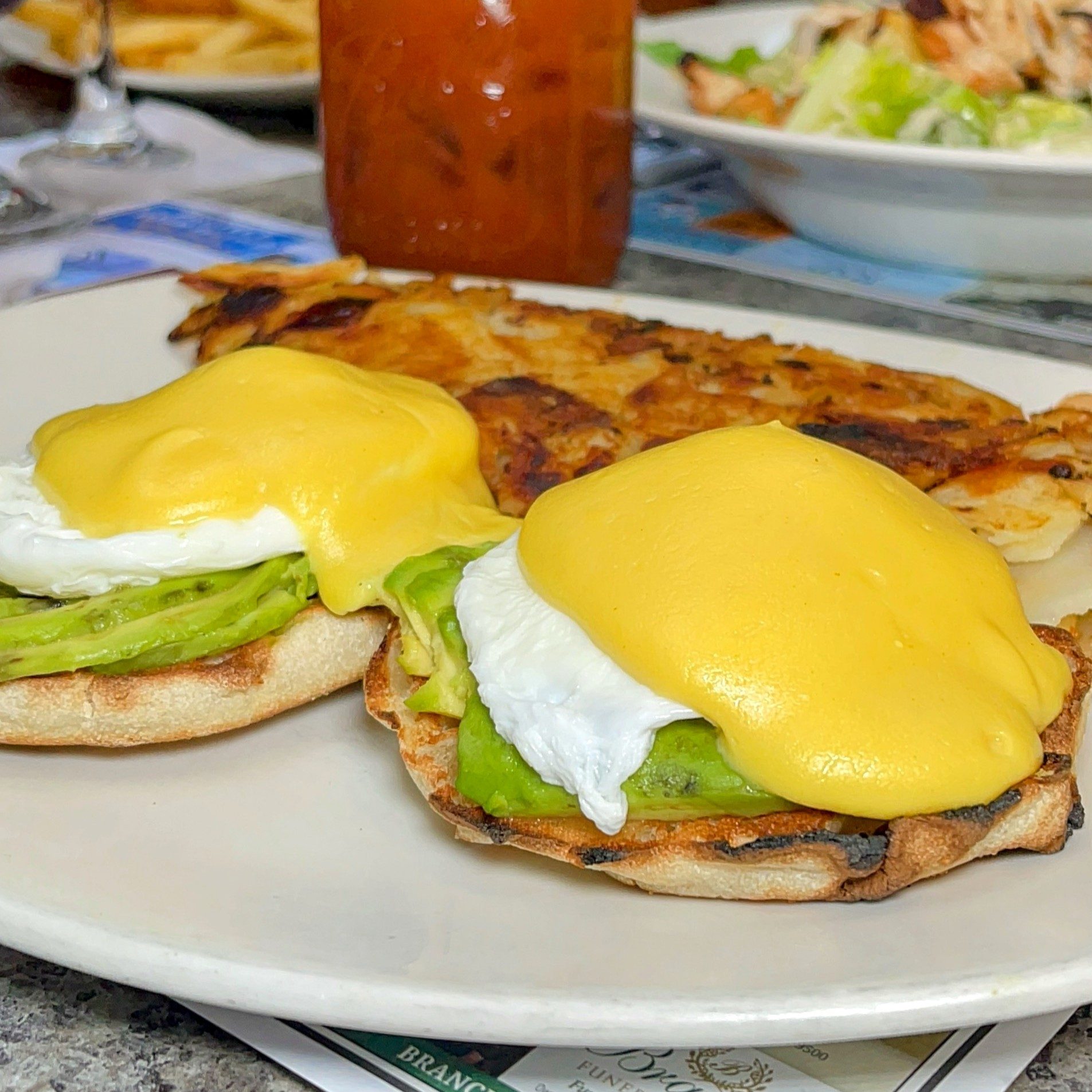 Eggs Malibu with Avocado Box.