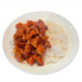 Sweet & Sour Chicken Rice Dish & Chicken Dumplings
