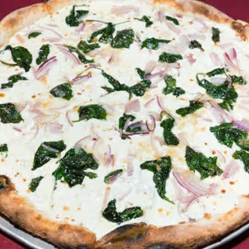 6. Spinach (White) Pizza.