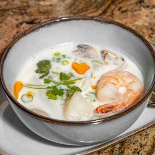 Tom Kha Seafood Soup.