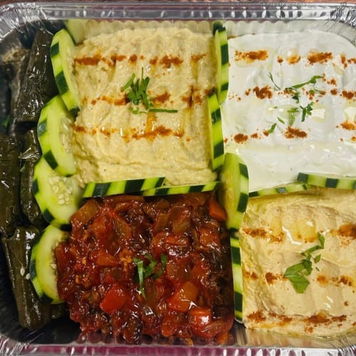 Cold Mix App Half Tray Shallow + Bread.