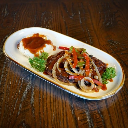 Grilled Chopped Steak.