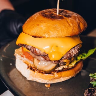 Single Cheese Burger with House Cut Fries