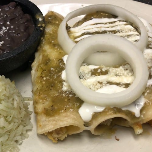 Enchiladas Verde Dinner.