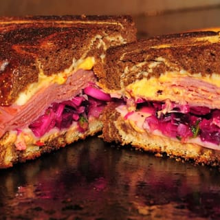 Reuben Sandwich on marbled rye