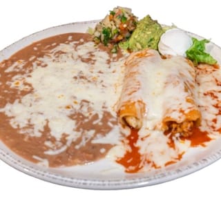 11. Two Enchiladas & Chili Beans