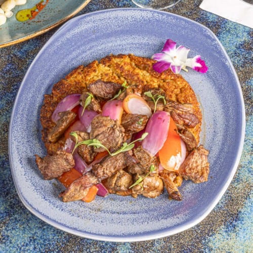 Tacu Tacu Con Lomo Saltado.