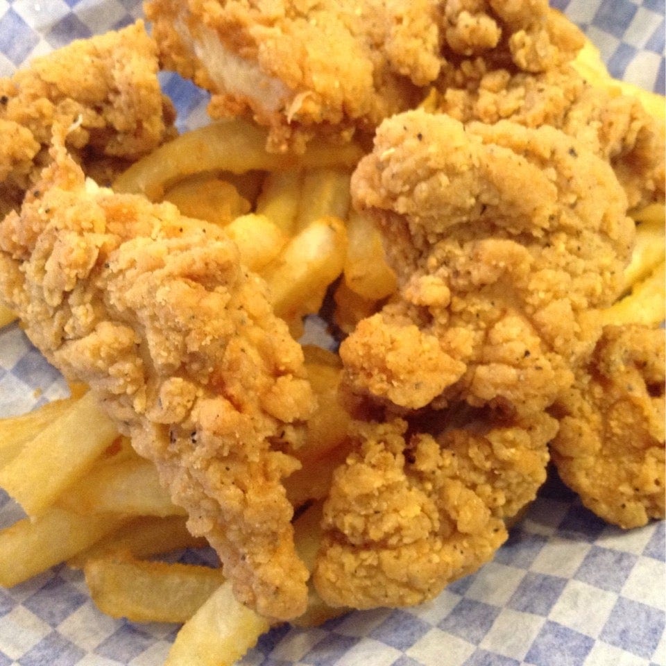 Chicken Tenders, Fries and a Drink.