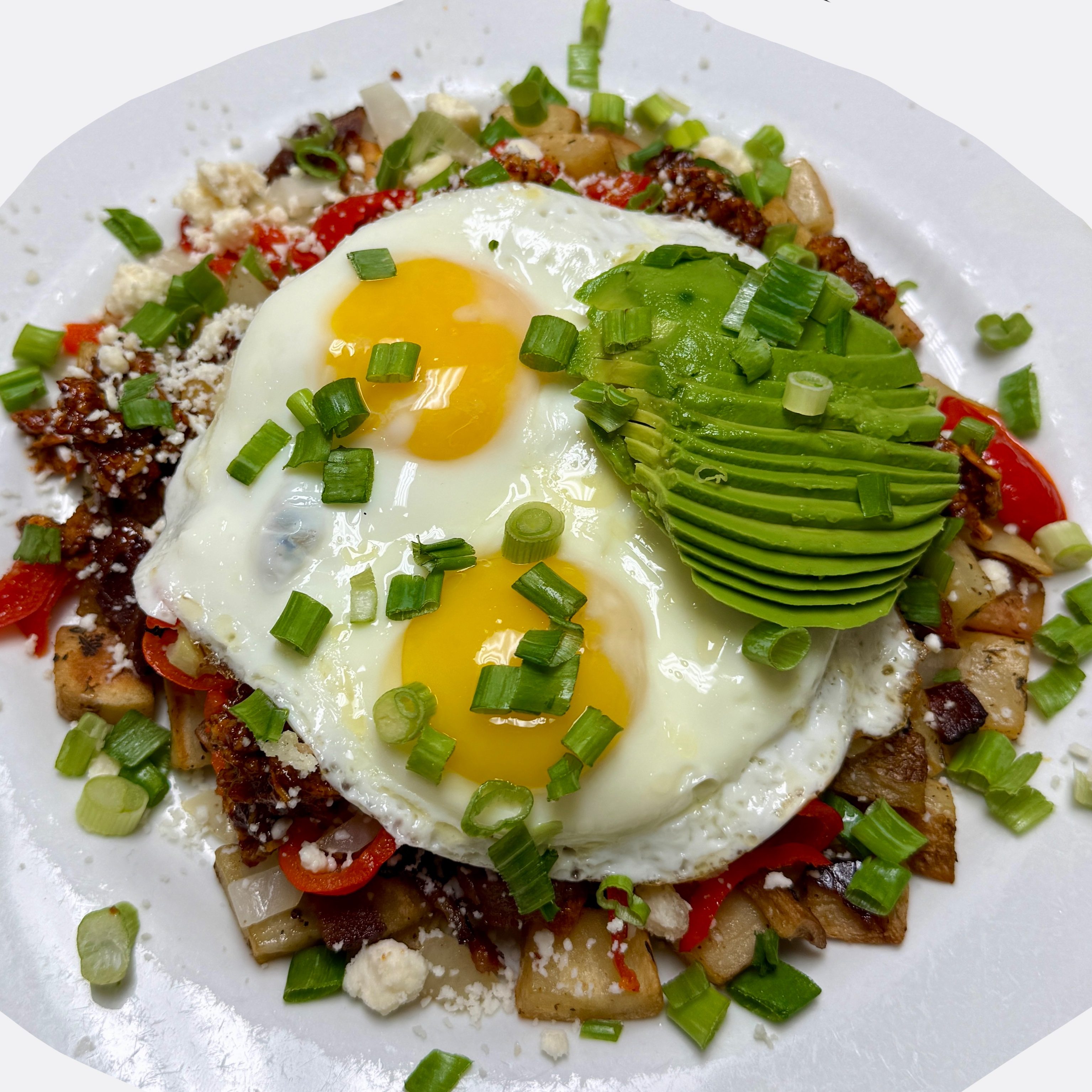 Hot Honey Chicken Hash.