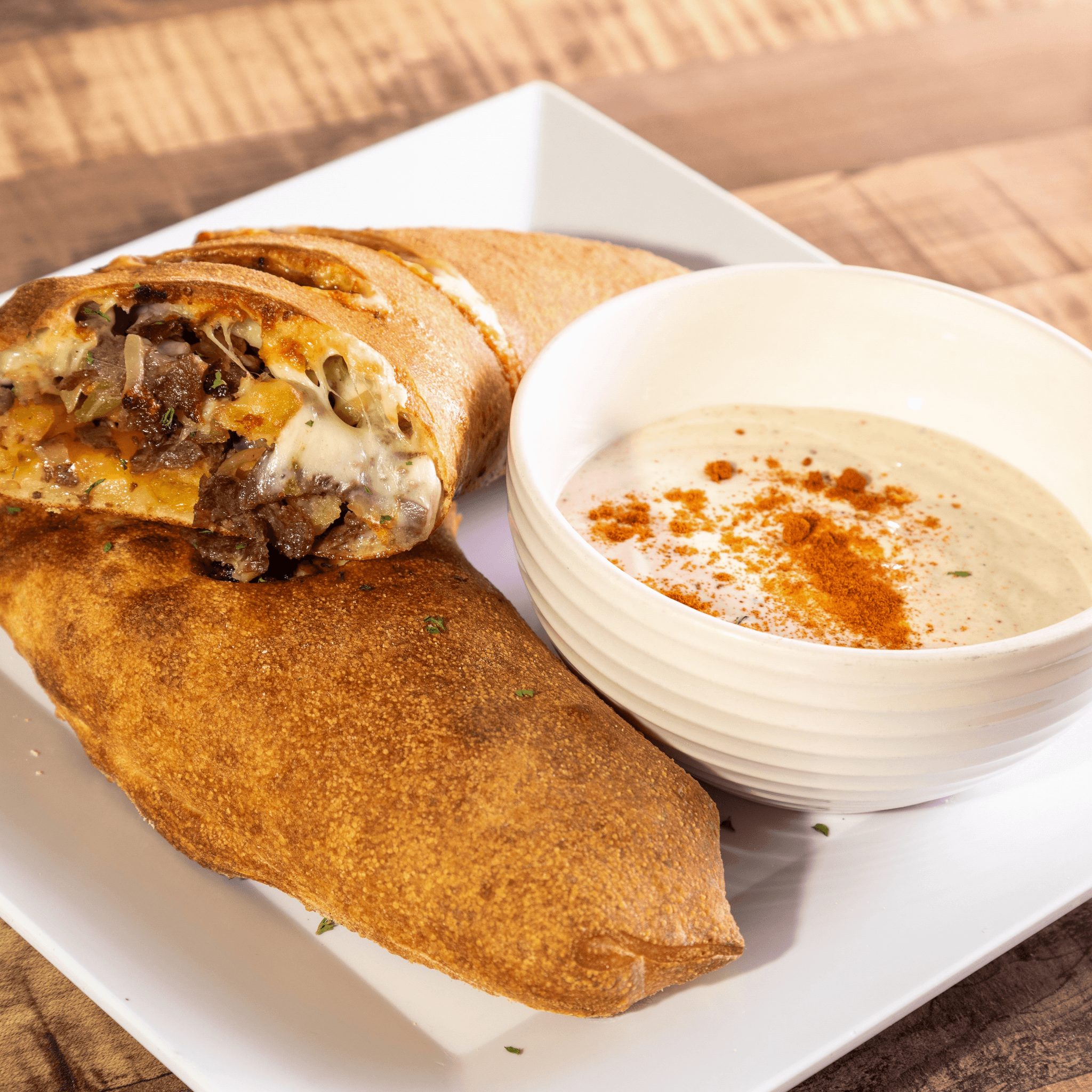 Steak Bomb Stromboli.