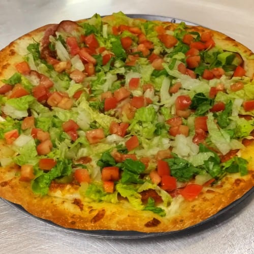 Iowa BLT Pizza.