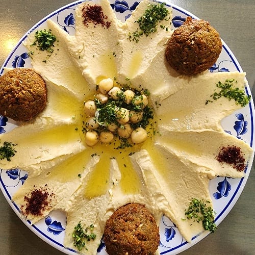 Hummus with Falafel.