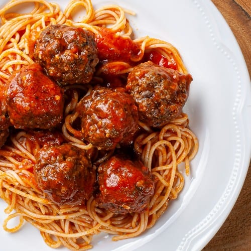 Pasta Meatball Dinner.