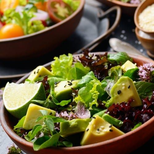 Chicken Avocado Spinach Salad.